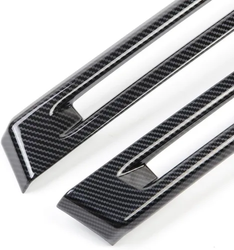 Vista 3 de Fibra de carbono aspecto parachoques trasero niebla cubierta accesorios para 2014 2015 2016 2017 2018 2019 Chevrolet Corvette C7