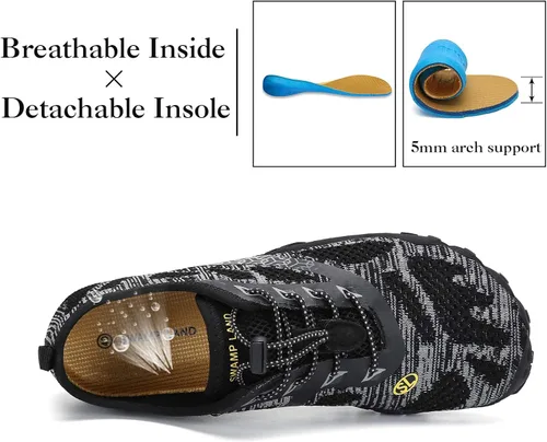 Vista 5 de SAGUARO Men's Women's Barefoot Minimalist Shoes Athletic Hiking Water Shoes for Aqua Swimming Trail Running Cross Training