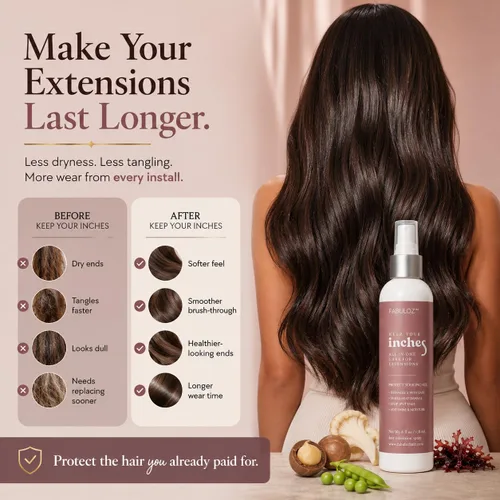 Vista 4 de Acondicionador sin enjuague para extensiones de cabello y peluca, mantiene tus pulgadas
