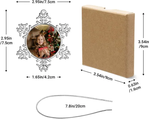 Vista 18 de Adornos de Navidad personalizados, adorno con foto personalizada, nuestro primer árbol de Navidad colgante 2024, decoración regalo para Navidad