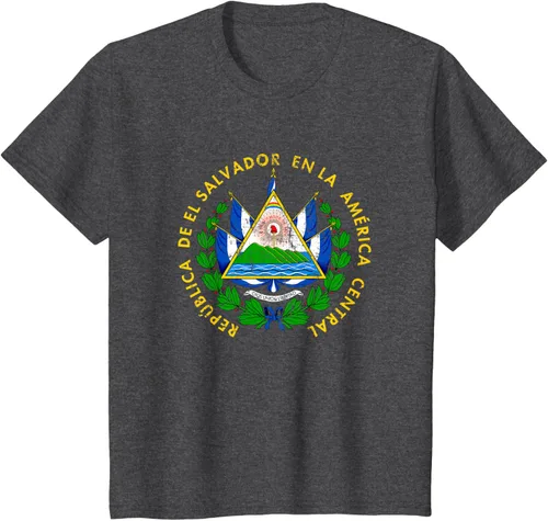 Vista 37 de Escudo de armas de El Salvador Salvadoran Distressed Design T-Shirt