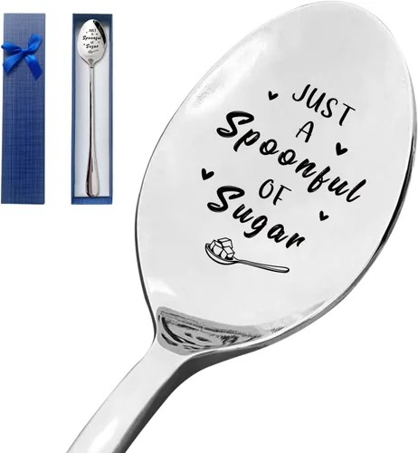Vista 7 de I Love You More - Cuchara de acero inoxidable grabada divertida, el mejor regalo de cuchara de té para mujeres y hombres, regalo de San Valentín