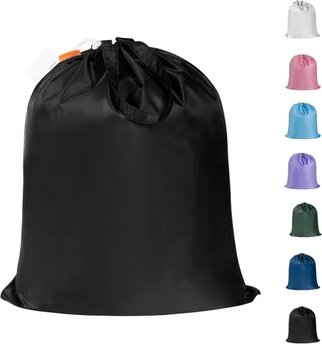 Vista 22 de Polecasa - Mochila de lavandería duradera con correas acolchonadas, tela resistente a desgarros, 3.8 oz/yd² y múltiples bolsillos, grande, Negro