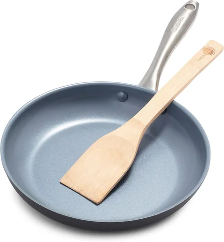 Vista 12 de GreenPan Lima - Sartén de 8" de cerámica antiadherente dura anodizada, sartenes y ollas libres de PFAS y no tóxicas, aptas para horno y asador