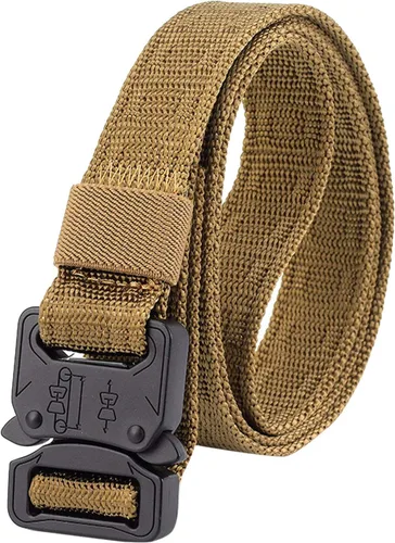 Vista 7 de Flygo - Cinturón táctico de nailon para hombre de 1.5 in, resistente, de liberación rápida