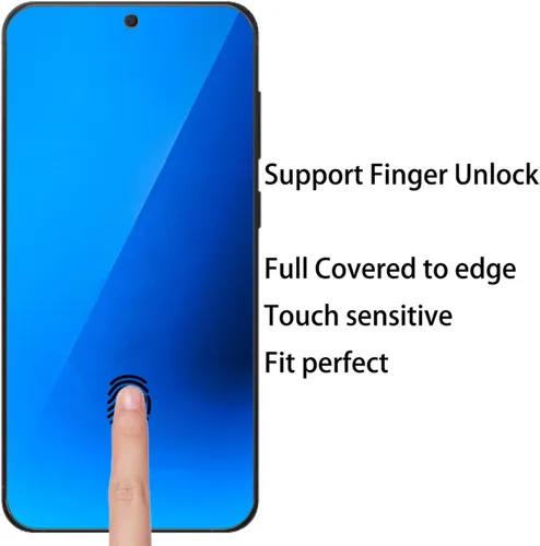 Vista 3 de Paquete de 2 vidrios templados de privacidad anti-azul para Samsung Galaxy S23 / Galaxy S22 Espejo Protector de pantalla anti-espía Película