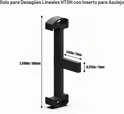 Vista 2 de Clip de plástico para drenaje lineal de ducha HTOH, soporte de bandeja de azulejos, negro, 6 unidades Clips de drenaje de ducha, clip de plástico