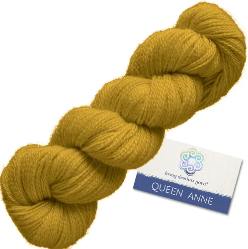 Vista 22 de Living Dreams Queen Anne LACE - Ovillo de lana 100% suave y lujosamente suave, color azul Arándano