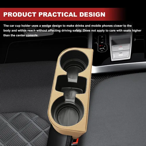 Vista 7 de Portavasos para Hueco de Automóvil, Caja de Almacenamiento para Asiento de Automóvil, Soportes Multifuncionales para Bebidas, Organizador de Bebidas