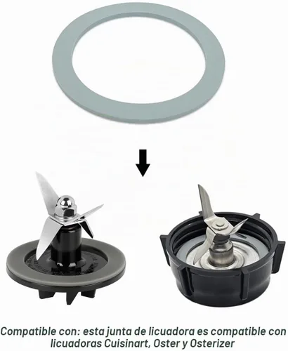 Vista 3 de Juntas de anillo de sellado de licuadora, junta tórica, junta tórica, goma compatible con modelos Oster y Osterizer Blender (paquete de 4)