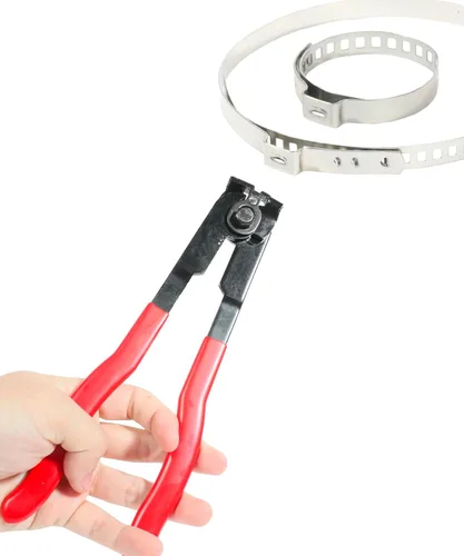 Vista 4 de RACOONA Kit de herramientas de abrazadera de arranque CV, accesorios para automóvil, alicates de eje de manguera automotriz con 8 abrazaderas