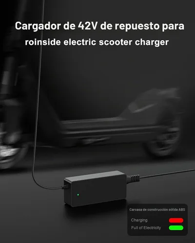 Vista 4 de VHBW Cargador de 42 V compatible con Roinside Electric Scooter Charger, compatible con Roinside UP2, UP6, UP6-1, UP8, U2, P1 Scooter eléctrico