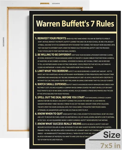 Vista 11 de Decoración de pared motivacional - 10 reglas para el zen - Arte colgante para oficina y dormitorio, decoración de pared inspiradora, obra de arte