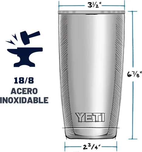 Vista 6 de YETI Rambler - Vaso de acero inoxidable con aislamiento al vacío de 20 onzas con tapa MagSlider Rosa (Power Pink)