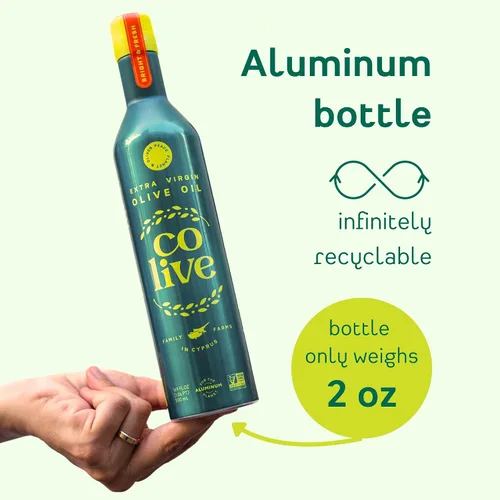 Vista 7 de Colive Aceite de oliva virgen extra 16,9 fl oz (16.9 fl oz) Extracto en frío Sabor brillante y fresco De granjas familiares en Chipre