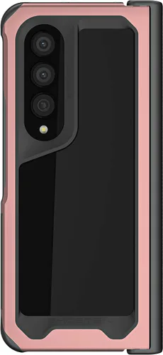 Vista 18 de Ghostek Atomic - Funda delgada para Galaxy Z Flip 4, parte trasera de aramida con parachoques de aluminio rojo, funda protectora de doble capa a