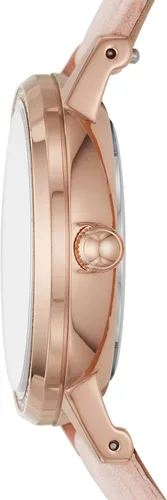 Vista 2 de Fossil Gwen Reloj de cuarzo de acero inoxidable con correa de cuero para mujer