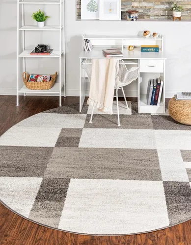 Vista 35 de Unique Loom - Alfombra de la colección Otoño Providence (rectangular de 2 x 3 pies 1 pulgada, azul grisáceo/marrón claro)