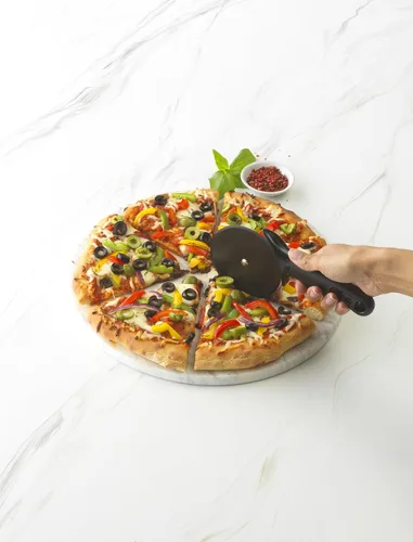 Vista 6 de GoodCook Cortador de pizza jumbo diario con rueda antiadherente de acero inoxidable