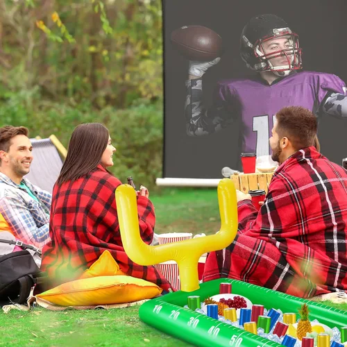 Vista 4 de Paquete de 2 enfriadores inflables de campo de fútbol, decoración de fiesta de fútbol, barra inflable para servir hielo para suministros de fiesta