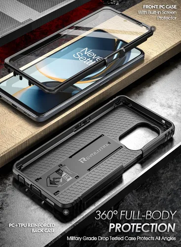 Vista 3 de Poetic Revolution - Funda para OnePlus Nord N30 5G, [probada contra caídas de grado militar de 20 pies], funda protectora resistente de doble capa a