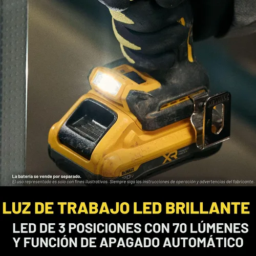 Vista 7 de DEWALT Taladro de martillo inalámbrico de 1/2 pulgada sin escobillas MAX XR® de 20 V (solo herramienta) (DCD806B)