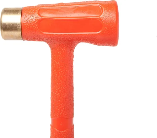 Vista 7 de Tuffman Tools, Dead Blow Hammer 1.5lb (24oz) – Martillo de latón moldeado de Unibody, resistente al rebote y a las chispas con punta de latón