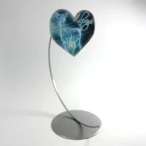 Vista 7 de Harry Potter - Always Patronus - Accesorio de impresión acrílica colgante en forma de corazón - Perfecto para regalar o coleccionar Heart shaped