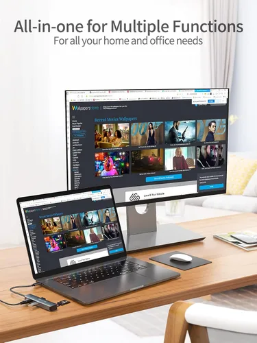 Vista 7 de Hub USB C, adaptador multipuerto CableCreation 5 en 1 para iPad Pro con HDMI 4K, 2 USB 3.0, lector de tarjetas SD/Micro SD para MacBook Pro/Air