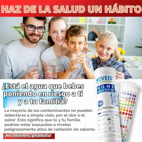 Vista 6 de Kit de prueba de agua potable 21 en 1 para el hogar, 120 tiras + 4 pruebas de bacterias, kit de prueba de agua de grifo y pozo, fácil de probar
