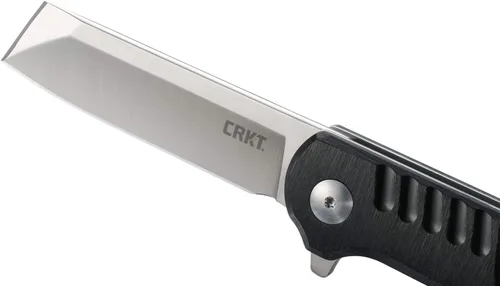Vista 9 de CRKT Razel GT - Navaja plegable asistida con bloqueo de forro: hoja de borde plano de acero inoxidable, mango de aluminio, clip para bolsillo, 4031