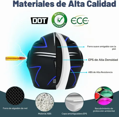 Vista 4 de Casco modular Bluetooth para motocicleta, aprobado por DOT, doble visera, abatible, de cara completa, con Bluetooth, casco de motocicleta integrado