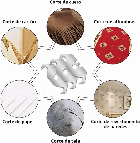 Vista 6 de Bonsicoky Cuchillas de afeitar de acero de 50PCS Utility Hook Blades Paquete de 50