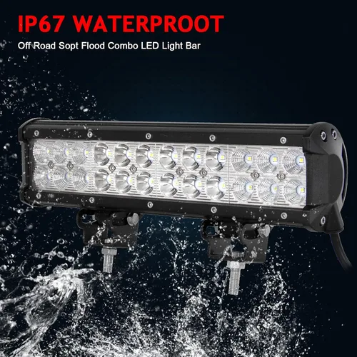 Vista 6 de Willpower - Barra de luz LED de trabajo de 12 pulgadas 72 W para camión, automóvil, ATV, todoterreno, 4x4, Jeep Truck luz de conducción