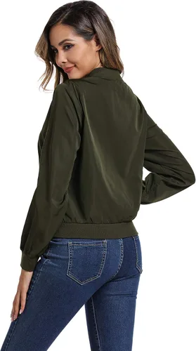 Vista 2 de Sweetbei J Chaqueta cortavientos ligera para mujer, cortavientos