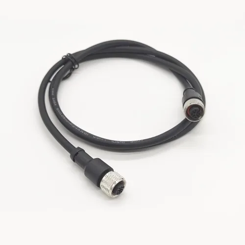 Vista 7 de Cable conector M12 de 5 pines hembra a hembra, cable de moldeo recto de código doble hembra sensor de aviación Cable eléctrico de PVC 125V 4A AC/DC