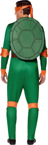 Vista 2 de Spirit Halloween Disfraz para adulto de las Tortugas Ninja Mutantes Adolescentes Licencia oficial TMNT Disfraces de grupo