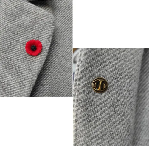 Vista 4 de Remembrance Day Poppy Brooch Poppy Flower Pin, Lest We Forget Canadian Poppy Day Gift Veterans Day Memorial Day Lapel Pin for Women Men