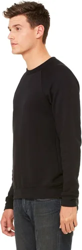 Vista 52 de Bella Canvas Sudadera de forro polar de esponja con cuello redondo (3901), Gris oscuro (Dark Grey Marble Fleck), M