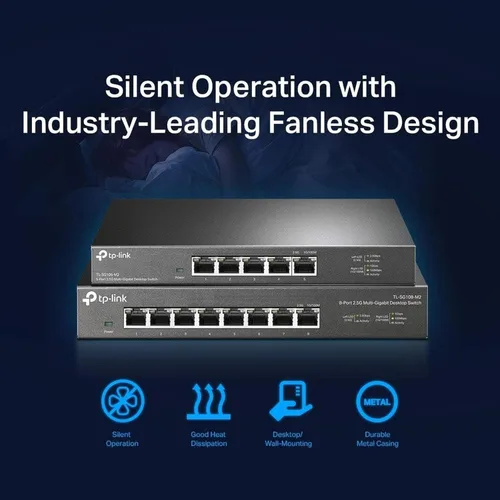 Vista 4 de TP-Link TL-SG105-M2 - Interruptor de red no administrado Multi-Gigabit de 5 puertos, divisor Ethernet, ancho de banda de 2.5G, plug & play