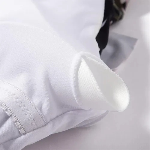 Vista 6 de SUUKSESS Traje de baño de una pieza con volantes y fruncidos para mujer, con control de abdomen, traje de baño adelgazante #1 estampado floral negro