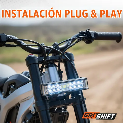 Vista 4 de GritShift Faro delantero para SurRon & Talaria MX3 – Luz LED estilo blinder de 6000K