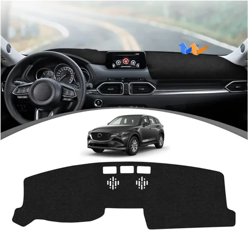 Vista 40 de FIILINES Cubierta para tablero Compatible con Mazda 3 2010-2013 Accesorios Tapete para tablero para Mazda 3 Accesorios Tapete para salpicadero