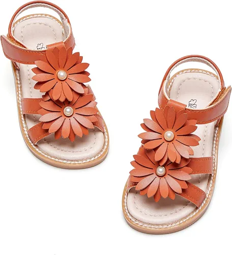 Vista 22 de Kiderence Sandalias de niña de las flores para niñas pequeñas, zapatos de Ck303 Oro