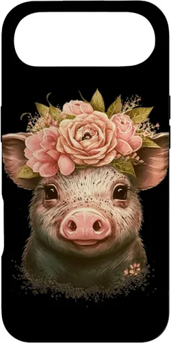 Vista 27 de Pig with Leopard Headband Flower Cute Pig Lover Case for iPhone 17