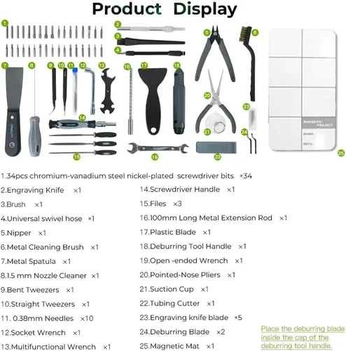 Vista 5 de Creality K2 Combo (A) Paquete de impresora 3D con kit de herramientas de impresora 3D, 74 piezas en 1 herramienta de impresión 3D