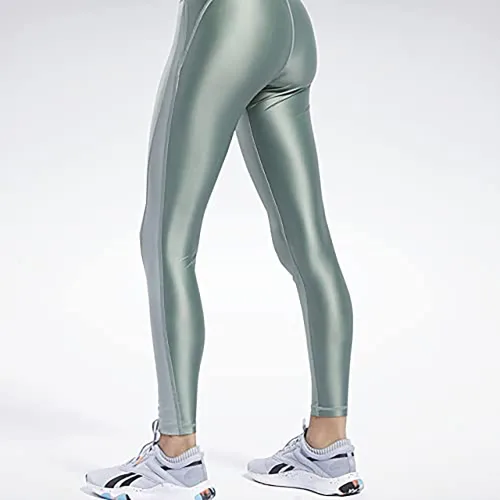 Vista 3 de Core 10 by Reebok Leggings de tiro alto para mujer verde armonía talla S