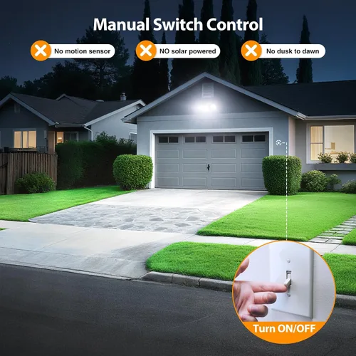 Vista 6 de Onforu Luces de inundación de 130 W para exteriores, luz LED de brillo de 13000 lm en el exterior, reflector exterior LED impermeable IP65 con 3