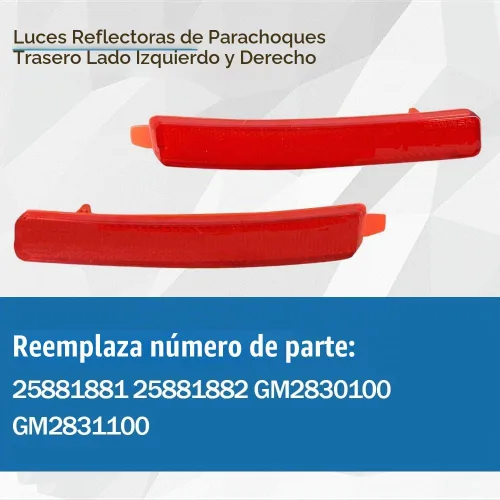 Vista 3 de Lámparas reflectoras de parachoques trasero izquierdo y derecho para Cadillac SRX 2009-2012 Chevy Traverse 2007-2015 GMC Acadia 2007-2010 Saturn