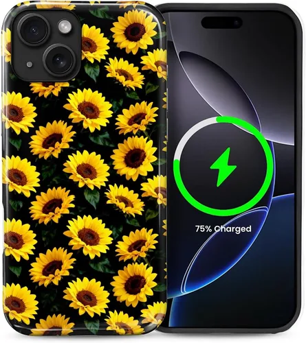 Vista 51 de Funda Compatible con iPhone 13/14 [Compatible con MagSafe] Protección de Doble Capa de Cáscara Dura Híbrida, Funda Magnética Protectora a Prueba